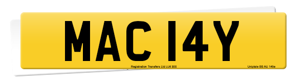 Registration number MAC 14Y